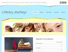 Tablet Screenshot of literacyjourneys.com